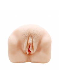 Телесный мастурбатор-вагина с оволосением и вибрацией - Baile - в Южно-Сахалинске купить с доставкой
