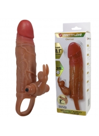 Карамельная вибронасадка с клиторальным стимулятором Osmar - 20,5 см. - Baile - в Южно-Сахалинске купить с доставкой