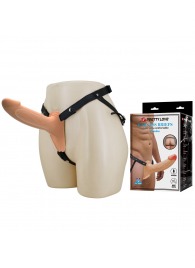 Телесный полый мужской страпон London - 16,8 см. - Baile - купить с доставкой в Южно-Сахалинске