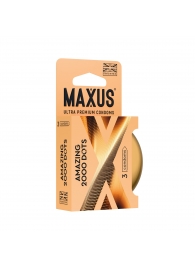 Точечные презервативы MAXUS 2000 Amazing Dots с железным кейсом - 3 шт. - Maxus - купить с доставкой в Южно-Сахалинске