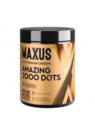 Точечные презервативы MAXUS 2000 Amazing Dots с железным кейсом - 12 шт. - Maxus - купить с доставкой в Южно-Сахалинске