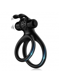 Черное эрекционное виброкольцо с подхватом мошонки Stay Hard - Boys of Toys - в Южно-Сахалинске купить с доставкой