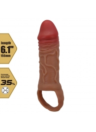 Реалистичная насадка на член Peirre - 15,5 см. - Baile - в Южно-Сахалинске купить с доставкой