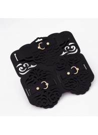 Фигурный набор для БДСМ-игр с узорами и золотистой фурнитурой - Crazy Handmade - купить с доставкой в Южно-Сахалинске