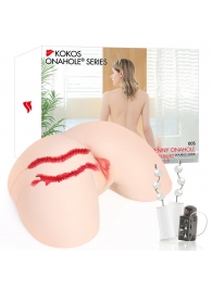 Мастурбатор-полуторс с двойным слоем материала и вибрацией Jenny Onahole Real Hips - KOKOS - в Южно-Сахалинске купить с доставкой