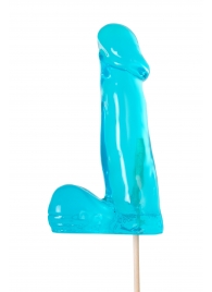 Голубой леденец в форме члена со вкусом блю кюрасао - 173 гр. - Sosuчki - купить с доставкой в Южно-Сахалинске