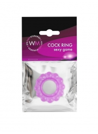 Лиловое эрекционное кольцо с 2 рядами стимулирующих шариков - Erowoman-Eroman - в Южно-Сахалинске купить с доставкой