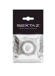 Эластичное эрекционное кольцо с длинными черными «ресничками» - Sextaz - в Южно-Сахалинске купить с доставкой