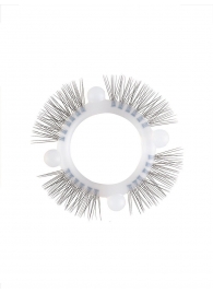 Эластичное кольцо с «ресничками» и 4 шариками - Sextaz - в Южно-Сахалинске купить с доставкой