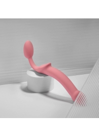 Розовый безремневой страпон Strap-on-me Semi-Realistic Bendable Strap-On size L - Strap-on-me - купить с доставкой в Южно-Сахалинске