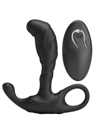 Черный изогнутый массажёр простаты с вибрацией и пультом ДУ - Baile - в Южно-Сахалинске купить с доставкой