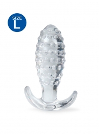 Прозрачная анальная пробка с шишечками - 10 см. - Sex Expert