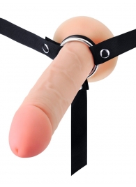 Мужской полый страпон на регулируемых ремешках - 22 см. - Sex Expert - купить с доставкой в Южно-Сахалинске