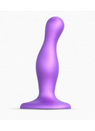 Фиолетовая насадка Strap-On-Me Dildo Plug Curvy size S - Strap-on-me - купить с доставкой в Южно-Сахалинске