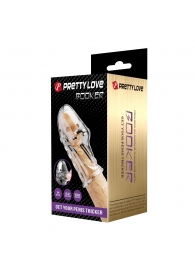 Прозрачная насадка на пенис Booker - 8 см. - Baile - в Южно-Сахалинске купить с доставкой