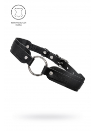 Черный кожаный чокер-ошейник со скруглёнными углами - Pecado - купить с доставкой в Южно-Сахалинске