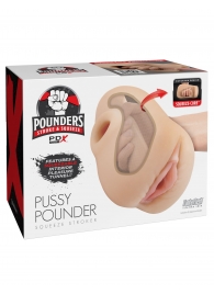 Телесный мастурбатор-вагина Pussy Pounder Squeeze Stroker - Pipedream - в Южно-Сахалинске купить с доставкой