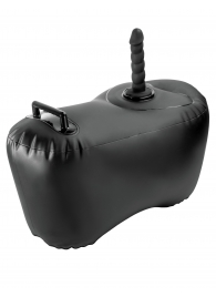 Черное надувное кресло с платформой для фиксации дилдо Body Dock Inflatable Love Seat - Pipedream - купить с доставкой в Южно-Сахалинске
