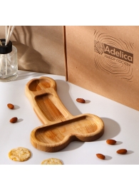 Деревянное блюдо для подачи в форме члена (25 х 16,5 х 1,7 см) - Сима-Ленд - купить с доставкой в Южно-Сахалинске