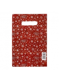 Красный подарочный новогодний пакет с вырубной ручкой (20х30 см) - Сима-Ленд - купить с доставкой в Южно-Сахалинске