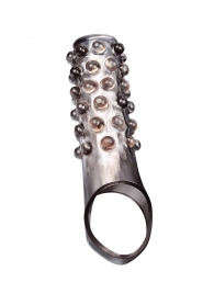 Дымчатая насадка на пенис с выпуклостями - 11 см. - Sex Expert - в Южно-Сахалинске купить с доставкой