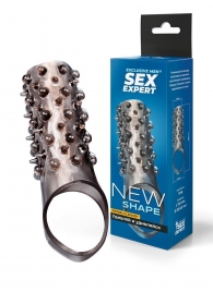 Дымчатая насадка на пенис с шипами и выпуклостями - 12,5 см. - Sex Expert - в Южно-Сахалинске купить с доставкой