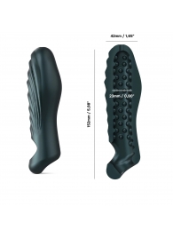 Серая силиконовая насадка на пенис с подхватом Manwan Ryzer - Manwan - в Южно-Сахалинске купить с доставкой