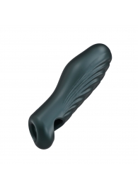 Серая силиконовая насадка на пенис с подхватом Manwan Ryzer - Manwan - в Южно-Сахалинске купить с доставкой