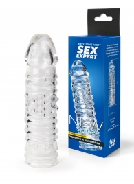 Прозрачная закрытая насадка на пенис - 17 см. - Sex Expert - в Южно-Сахалинске купить с доставкой