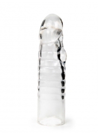 Прозрачная закрытая насадка на член - 15 см. - Sex Expert - в Южно-Сахалинске купить с доставкой
