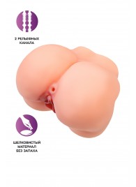 Реалистичный мастурбатор в форме попки с 2 любовными входами - No Name - в Южно-Сахалинске купить с доставкой