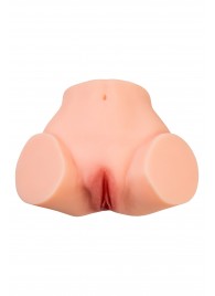Телесный реалистичный мастурбатор-полуторс с 2 любовными входами - No Name - в Южно-Сахалинске купить с доставкой