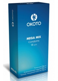 Презервативы OKOTO Mega Mix - 18 шт. - Sitabella - купить с доставкой в Южно-Сахалинске