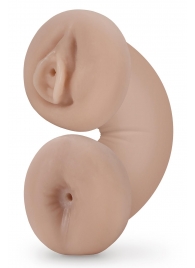 Телесный люминесцентный двусторонний мастурбатор Tasha - Blush Novelties - в Южно-Сахалинске купить с доставкой