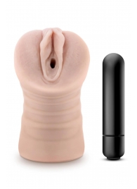 Телесный мастурбатор-вагина Ayumi с вибрацией - Blush Novelties - в Южно-Сахалинске купить с доставкой