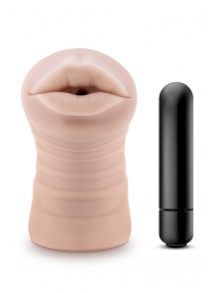 Телесный мастурбатор-ротик Nicole Vibrating Masturbator - Blush Novelties - в Южно-Сахалинске купить с доставкой