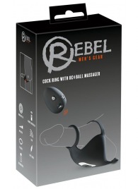 Черная вибронасадка для эрекции и стимуляции мошонки Cock ring with RC ball massager - Orion - в Южно-Сахалинске купить с доставкой