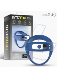 Синее интерактивное эрекционное виброкольцо Rank - Intoyou - в Южно-Сахалинске купить с доставкой