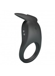 Черное перезаряжаемое виброкольцо Carlton - Baile - в Южно-Сахалинске купить с доставкой
