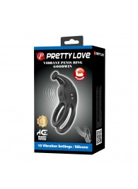 Черное перезаряжаемое виброкольцо Goodwin - Baile - в Южно-Сахалинске купить с доставкой