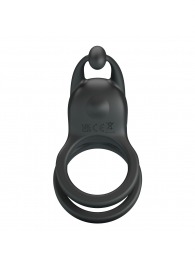 Черное перезаряжаемое виброкольцо Goodwin - Baile - в Южно-Сахалинске купить с доставкой