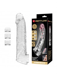 Прозрачный фаллоудлинитель с подхватом мошонки Silas - 26 см. - Baile - в Южно-Сахалинске купить с доставкой