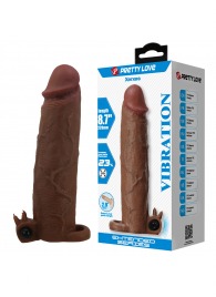 Коричневая насадка на пенис Xerxes - 22 см. - Baile - в Южно-Сахалинске купить с доставкой