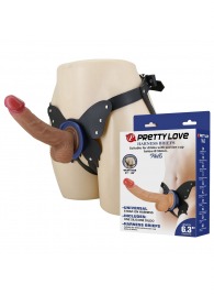 Поясной страпон Wells: трусики в форме бабочки и фаллоимитатор-насадка - Baile - купить с доставкой в Южно-Сахалинске