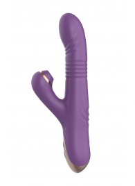 Фиолетовый вибратор-кролик с возвратно-поступательной стимуляцией - Secwell