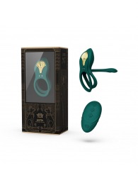 Зеленое эрекционное виброкольцо Bayek с пультом ДУ - Zalo - в Южно-Сахалинске купить с доставкой