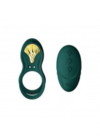 Зеленое эрекционное виброкольцо Bayek с пультом ДУ - Zalo - в Южно-Сахалинске купить с доставкой