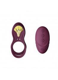 Фиолетовое эрекционное виброкольцо Bayek с пультом ДУ - Zalo - в Южно-Сахалинске купить с доставкой
