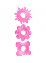 Комплект из 3 розовых эрекционных колец - Erowoman-Eroman - в Южно-Сахалинске купить с доставкой