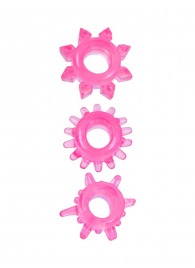 Комплект из трех розовых эрекционных колец - Erowoman-Eroman - в Южно-Сахалинске купить с доставкой